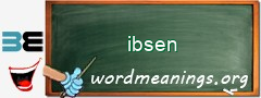 WordMeaning blackboard for ibsen